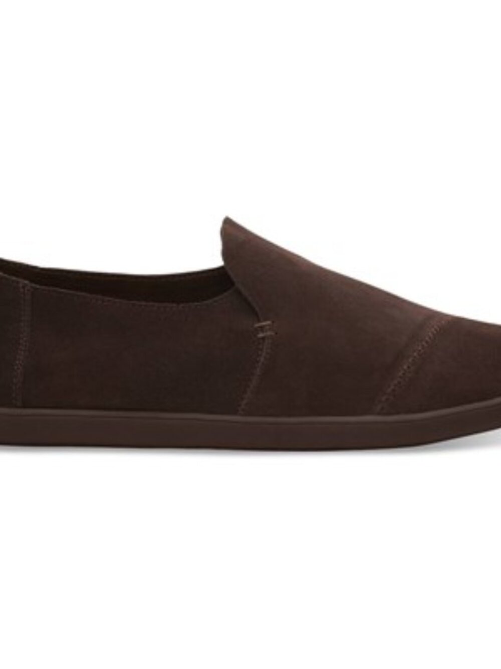 Toms Men's Deconstructed Alpargata Suede Slip-On, size 10.5 US mens, color brown